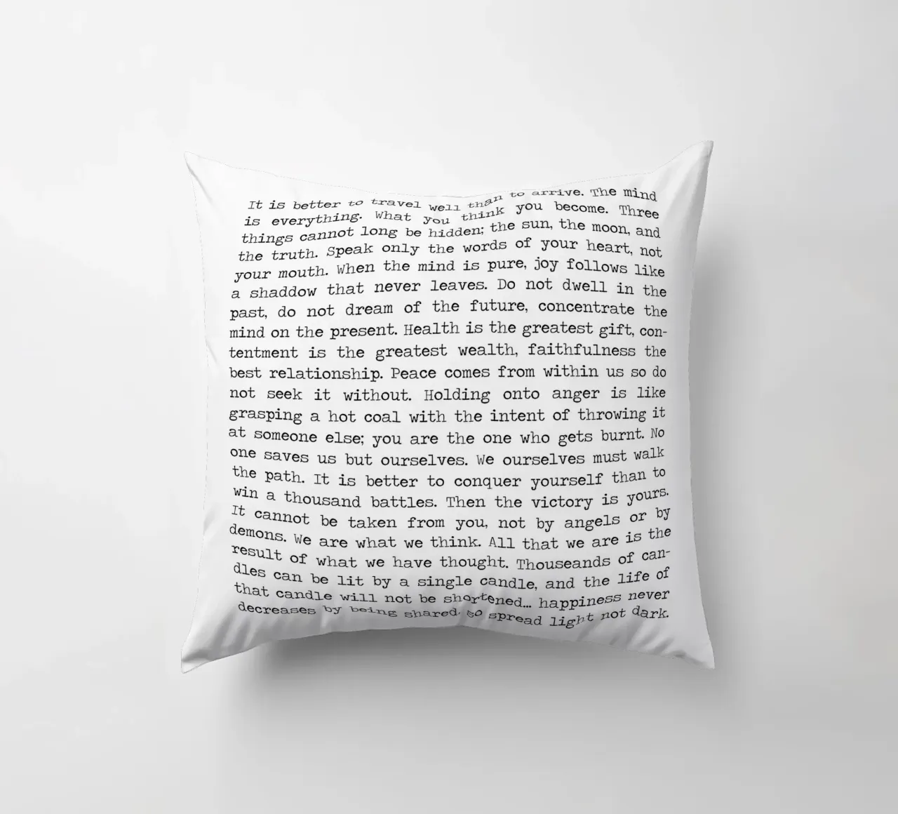 Insegnamenti di saggezza buddista del Buddha cuscino da Summer Soul Co. - Quotes