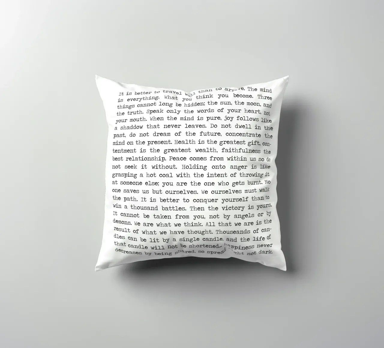 Insegnamenti di saggezza buddista del Buddha cuscino da Summer Soul Co. - Quotes
