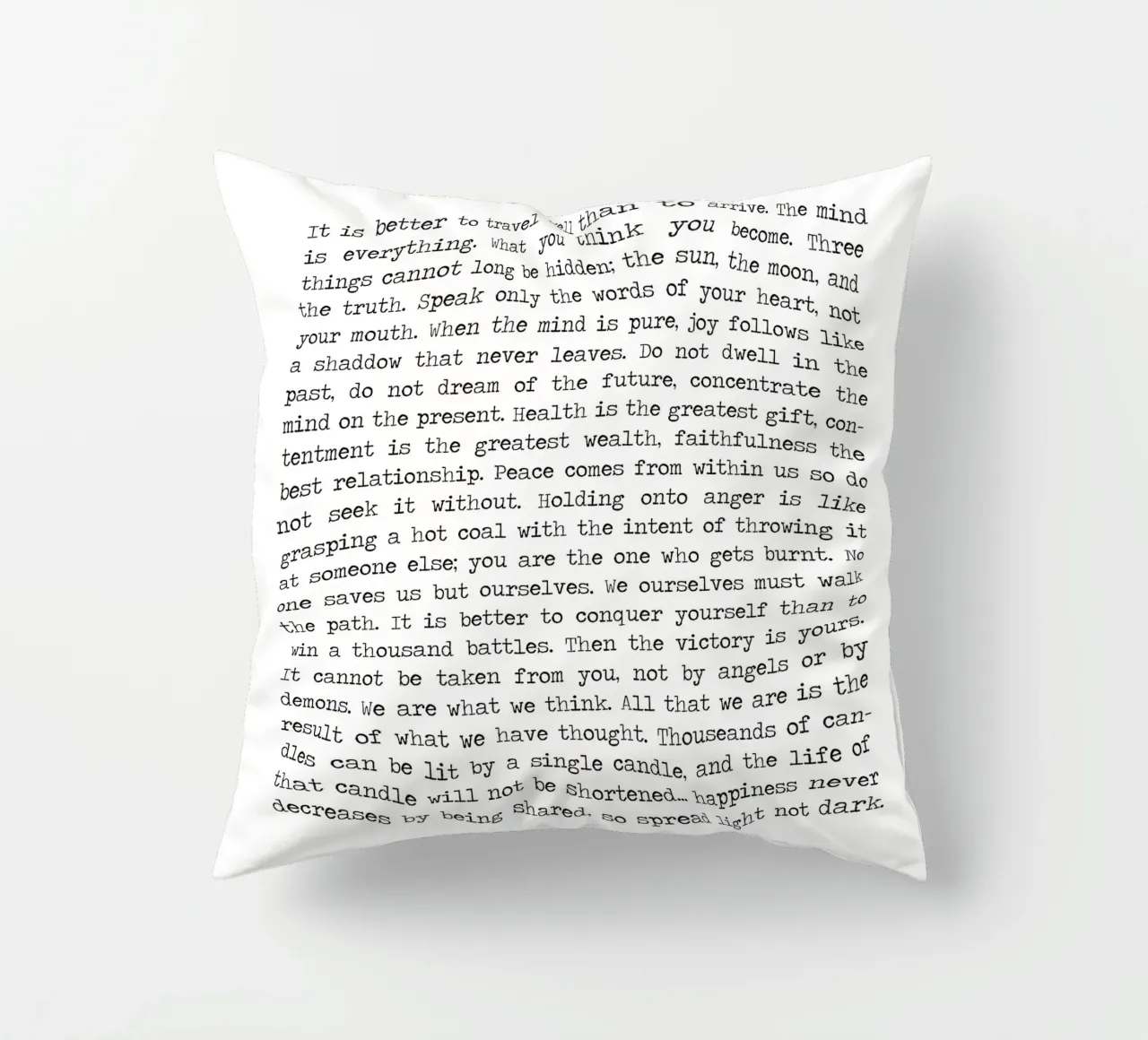 Insegnamenti di saggezza buddista del Buddha cuscino da Summer Soul Co. - Quotes