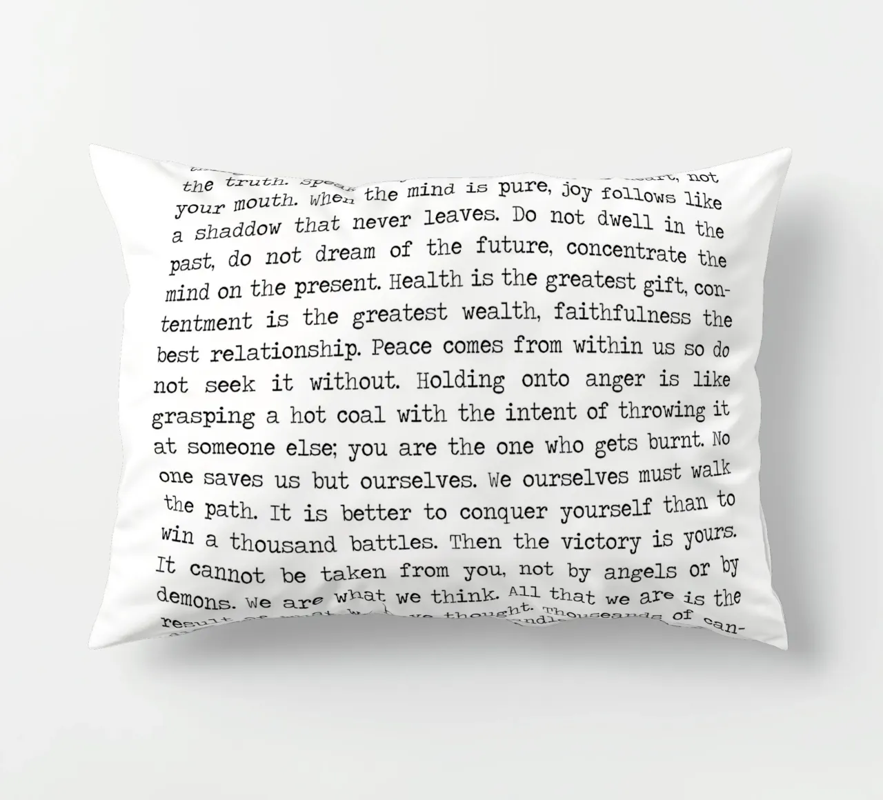 Insegnamenti di saggezza buddista del Buddha cuscino da Summer Soul Co. - Quotes
