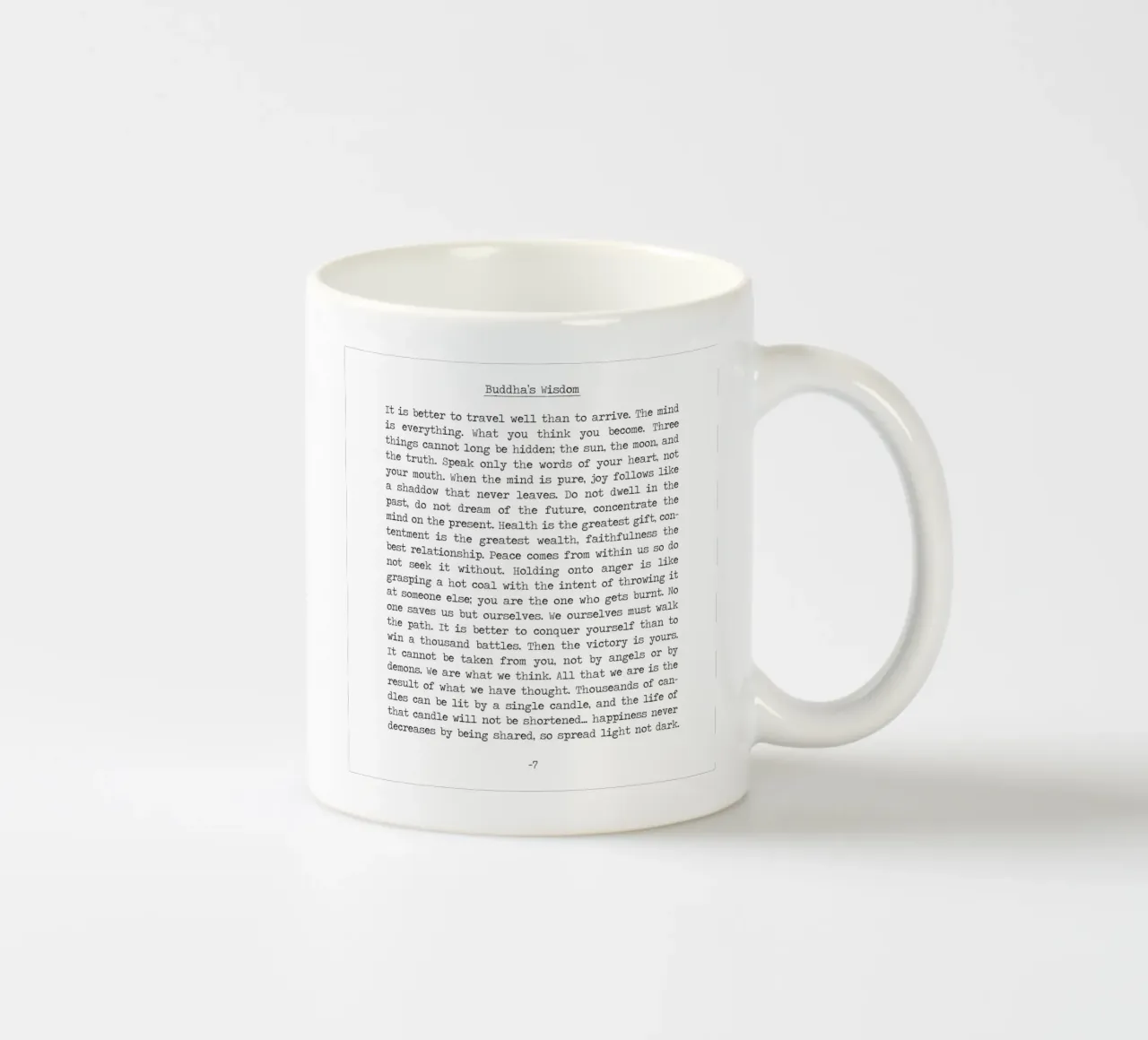 Insegnamenti di saggezza buddista del Buddha tazza in ceramica da Summer Soul Co. - Quotes