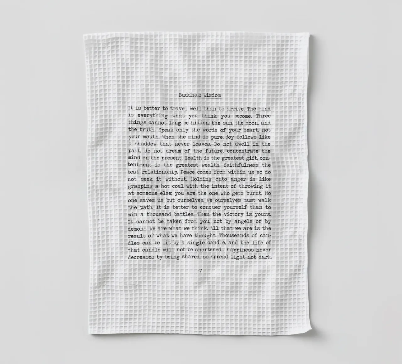 Insegnamenti di saggezza buddista del Buddha canovaccio da cucina da Summer Soul Co. - Quotes