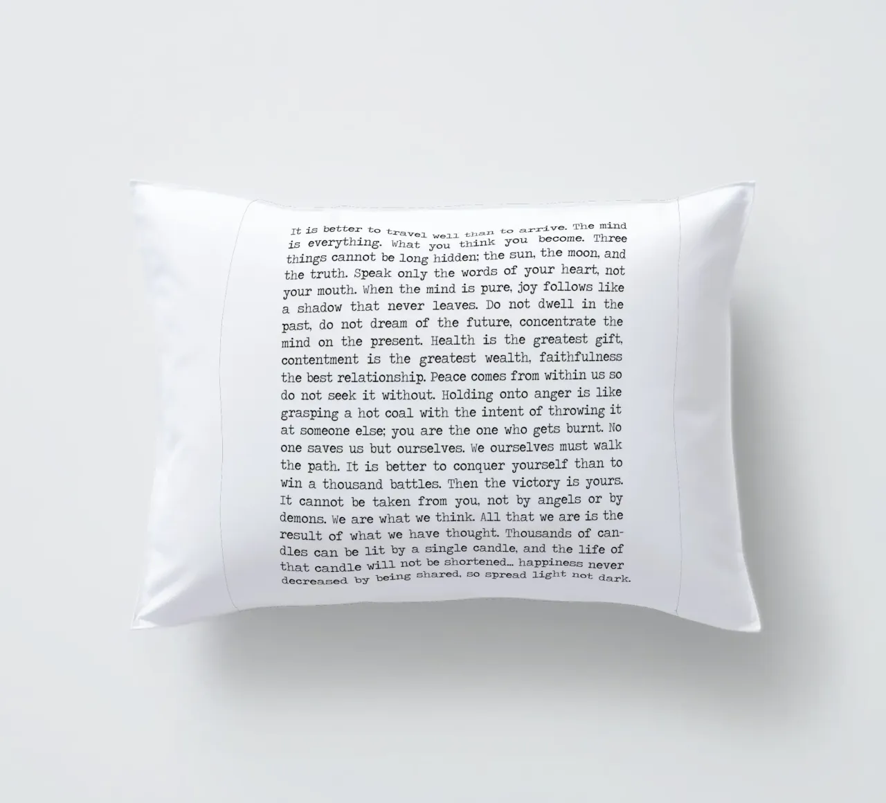 Buddha's Buddhism Mindful Wisdom Teachings Quote decorative cushion by Summer Soul Co. - Quotes