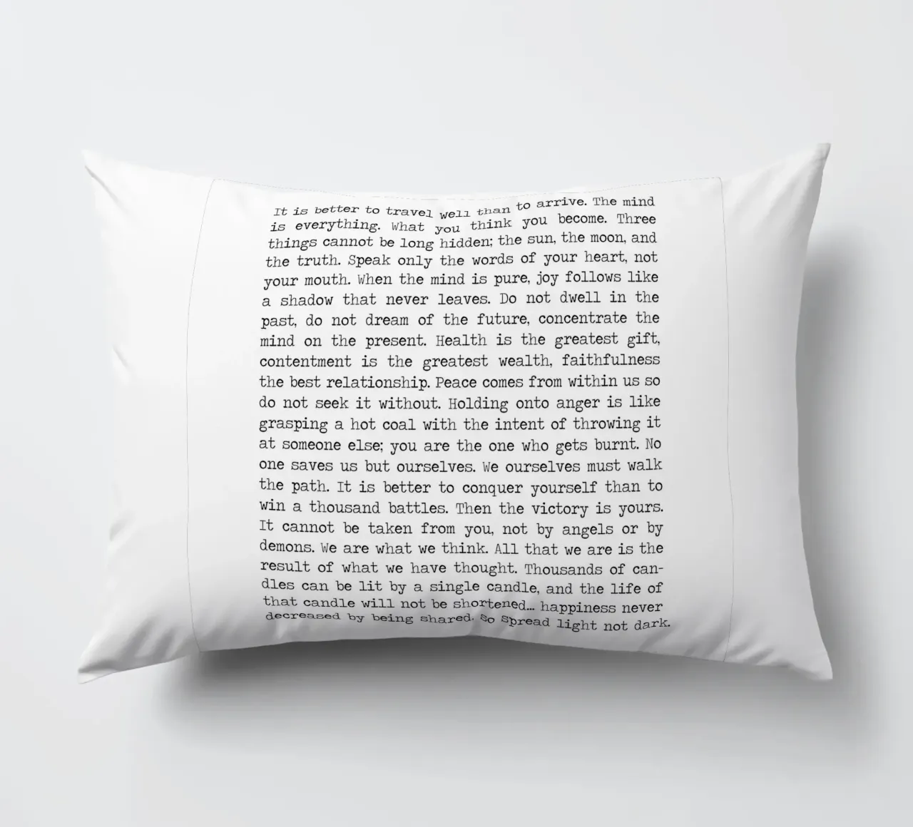 Buddha's Buddhism Mindful Wisdom Teachings Quote decorative cushion by Summer Soul Co. - Quotes