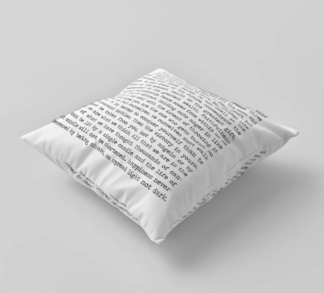 Buddha's Buddhism Mindful Wisdom Teachings Quote decorative cushion by Summer Soul Co. - Quotes