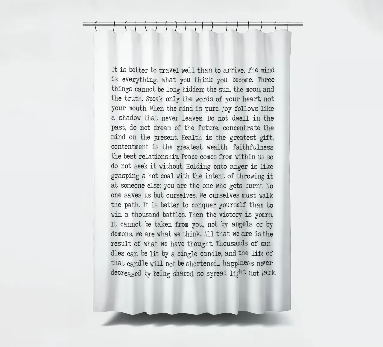 Buddha's Buddhismus Achtsame Weisheitslehren Zitat Duschvorhang von Summer Soul Co. - Quotes