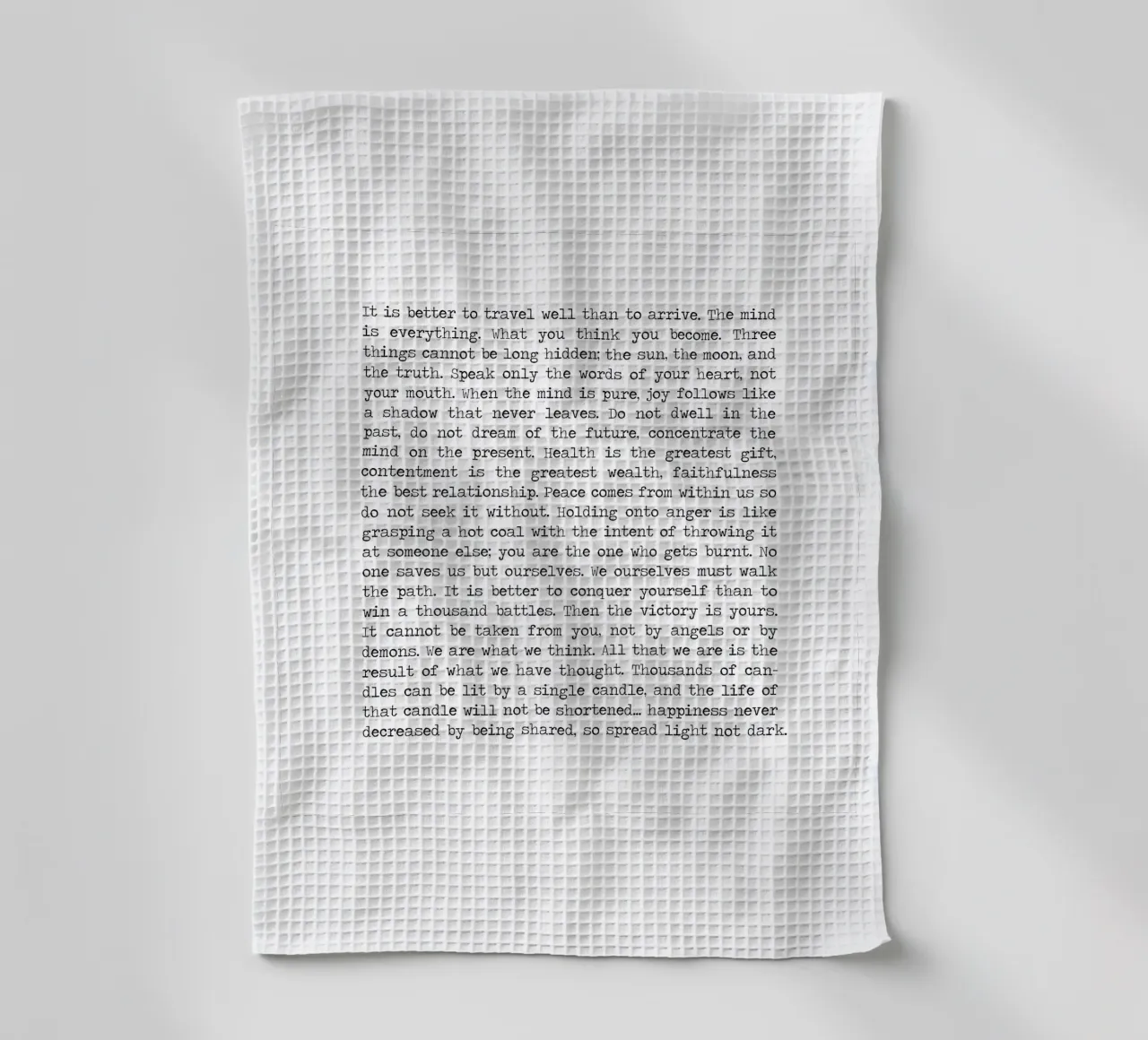 Buddha's Buddhismus Achtsame Weisheitslehren Zitat Geschirrtuch von Summer Soul Co. - Quotes