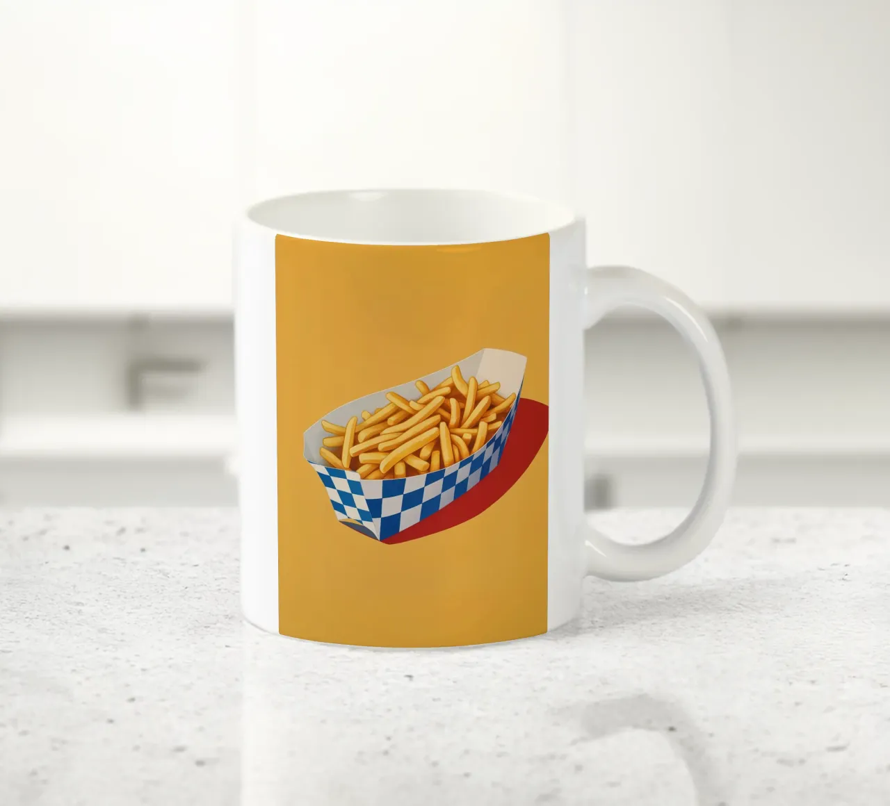 Snack di patatine fritte croccanti tazza in ceramica da Carinaprint