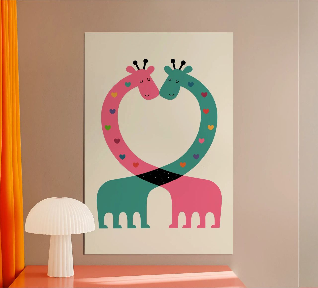 L'amour avec le cœur poster de Andy Westface