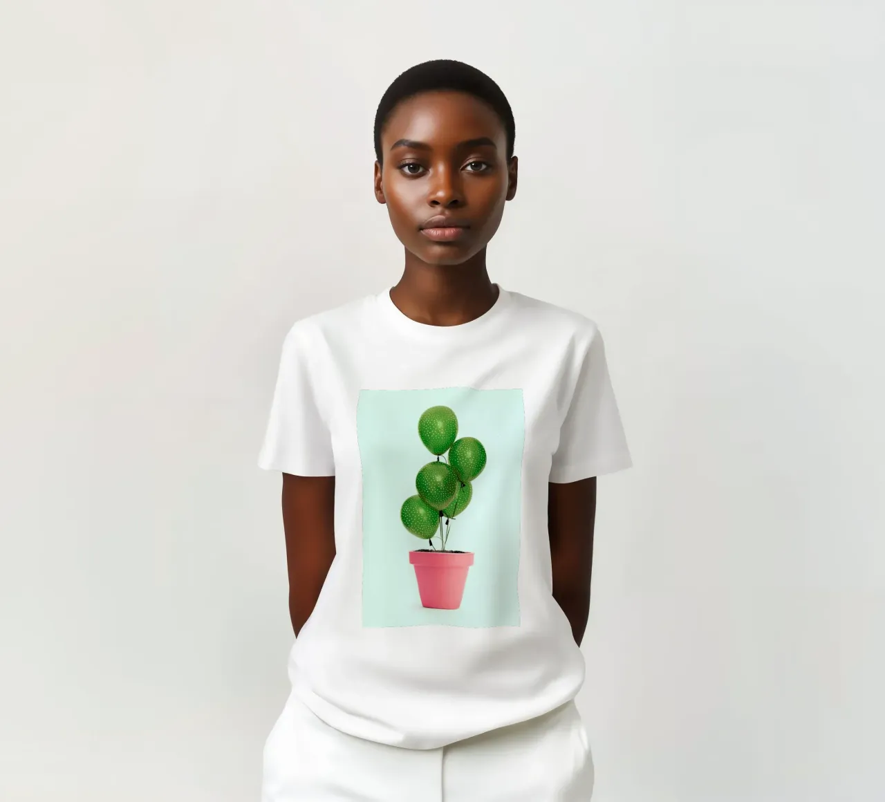 Cactus Balloon t-shirt by Paul Fuentes Design