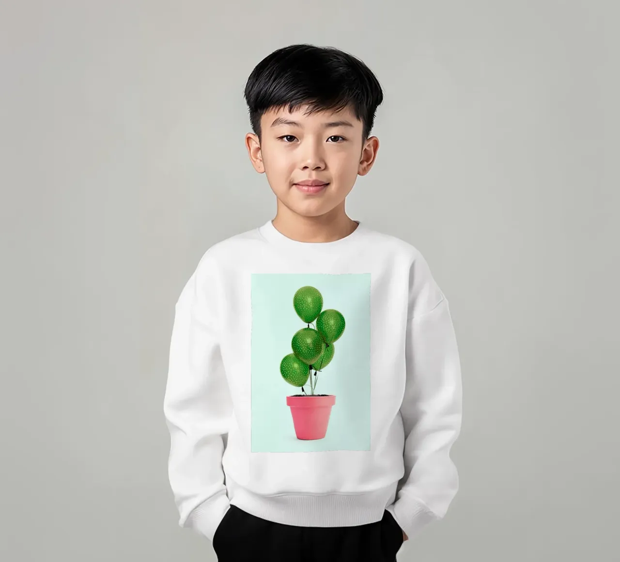 Cactus Balloon felpa bambino da Paul Fuentes Design