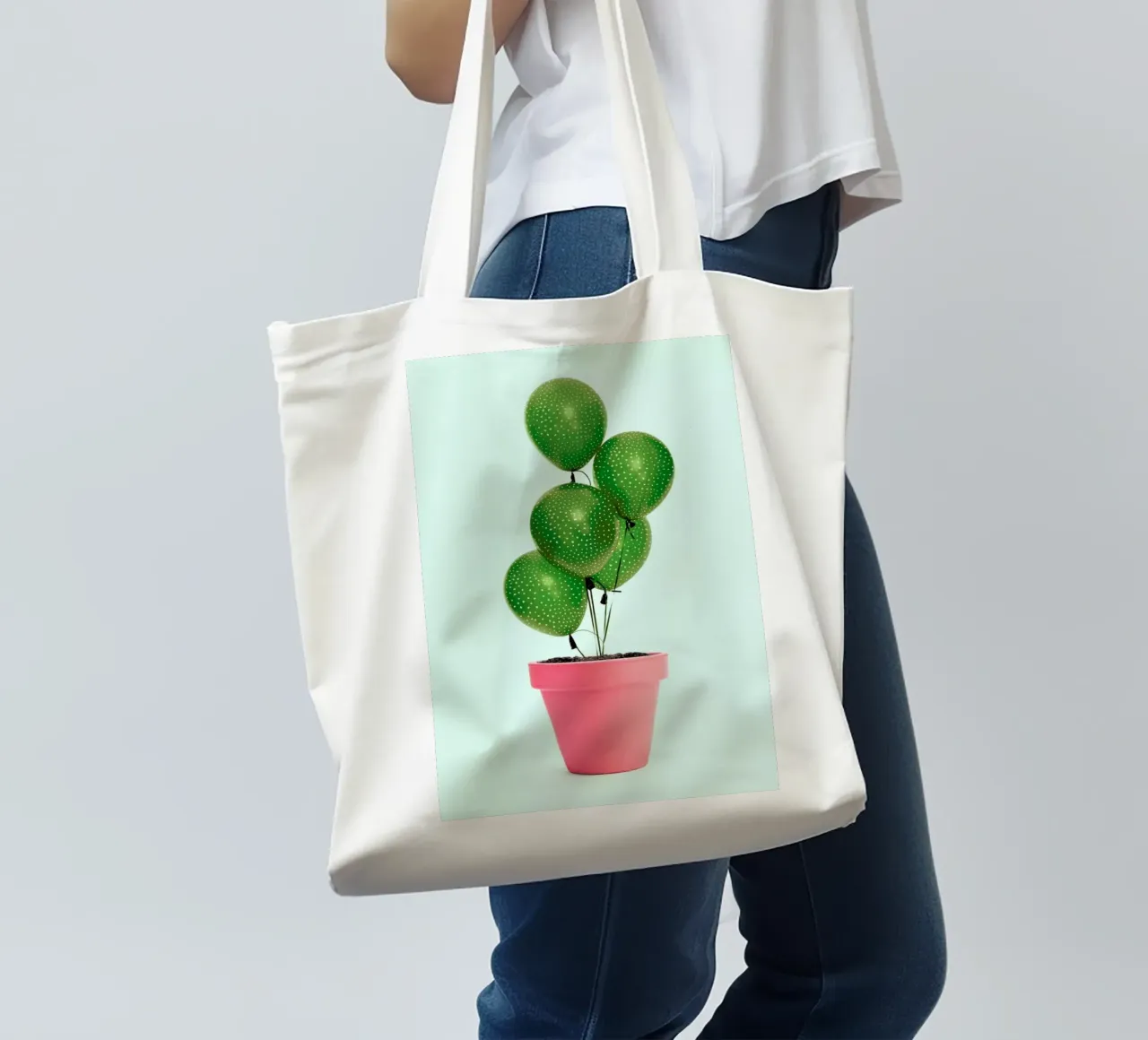 Cactus Balloon Jutebeutel von Paul Fuentes Design