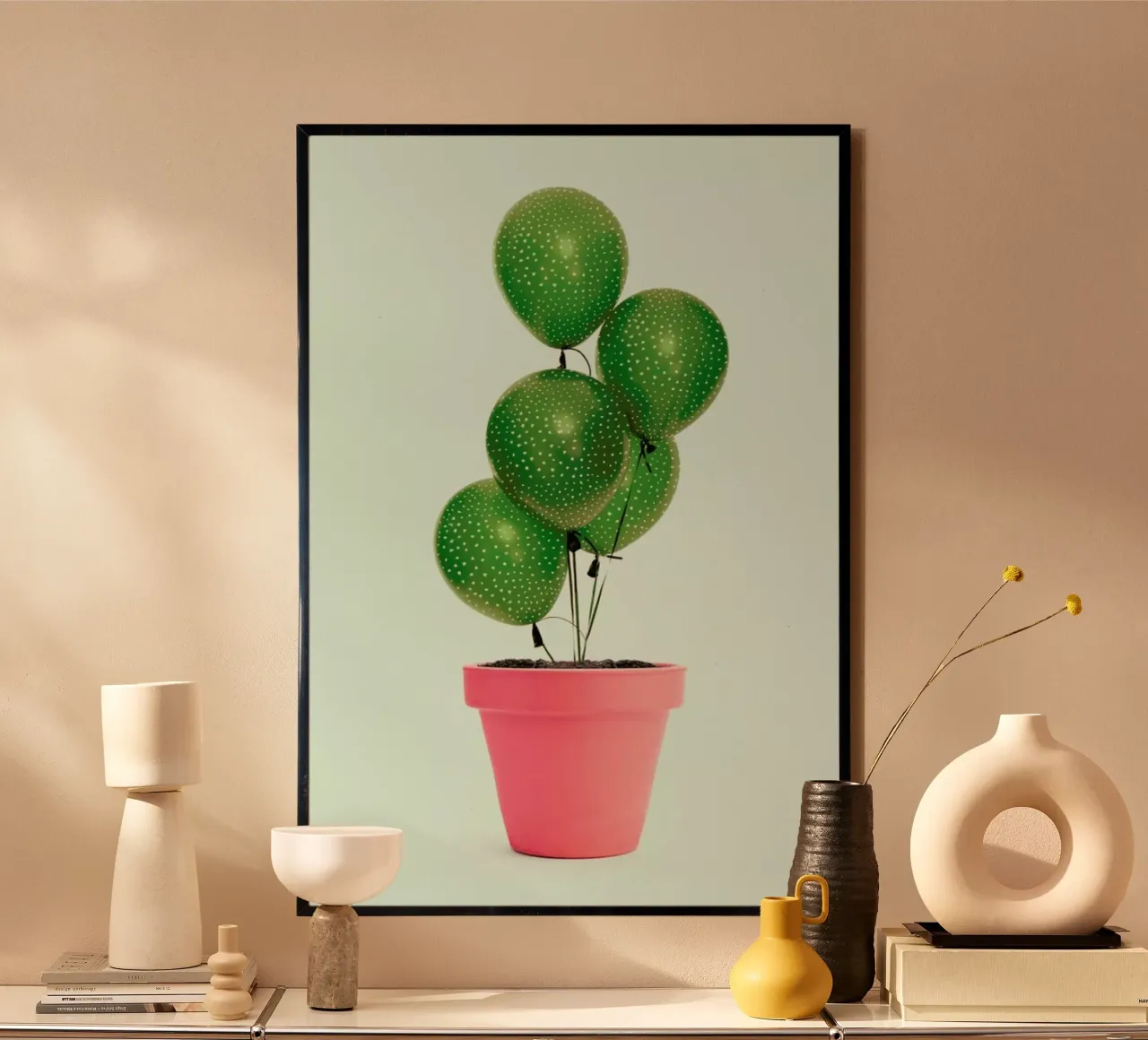 Cactus Balloon poster da Paul Fuentes Design