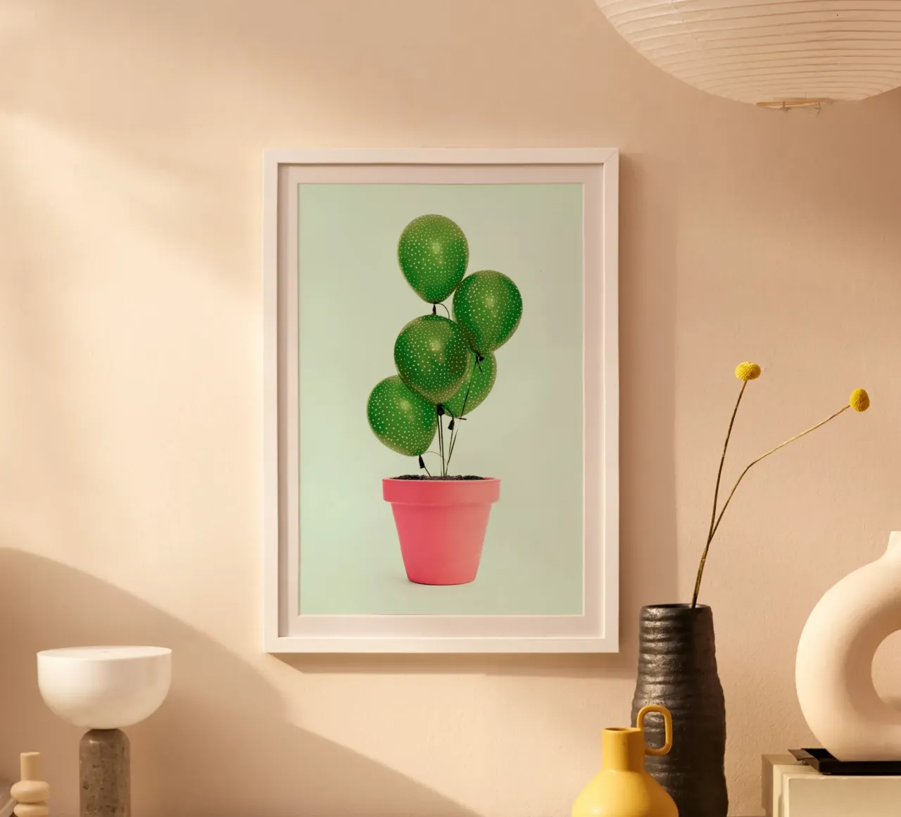 Cactus Balloon poster da Paul Fuentes Design