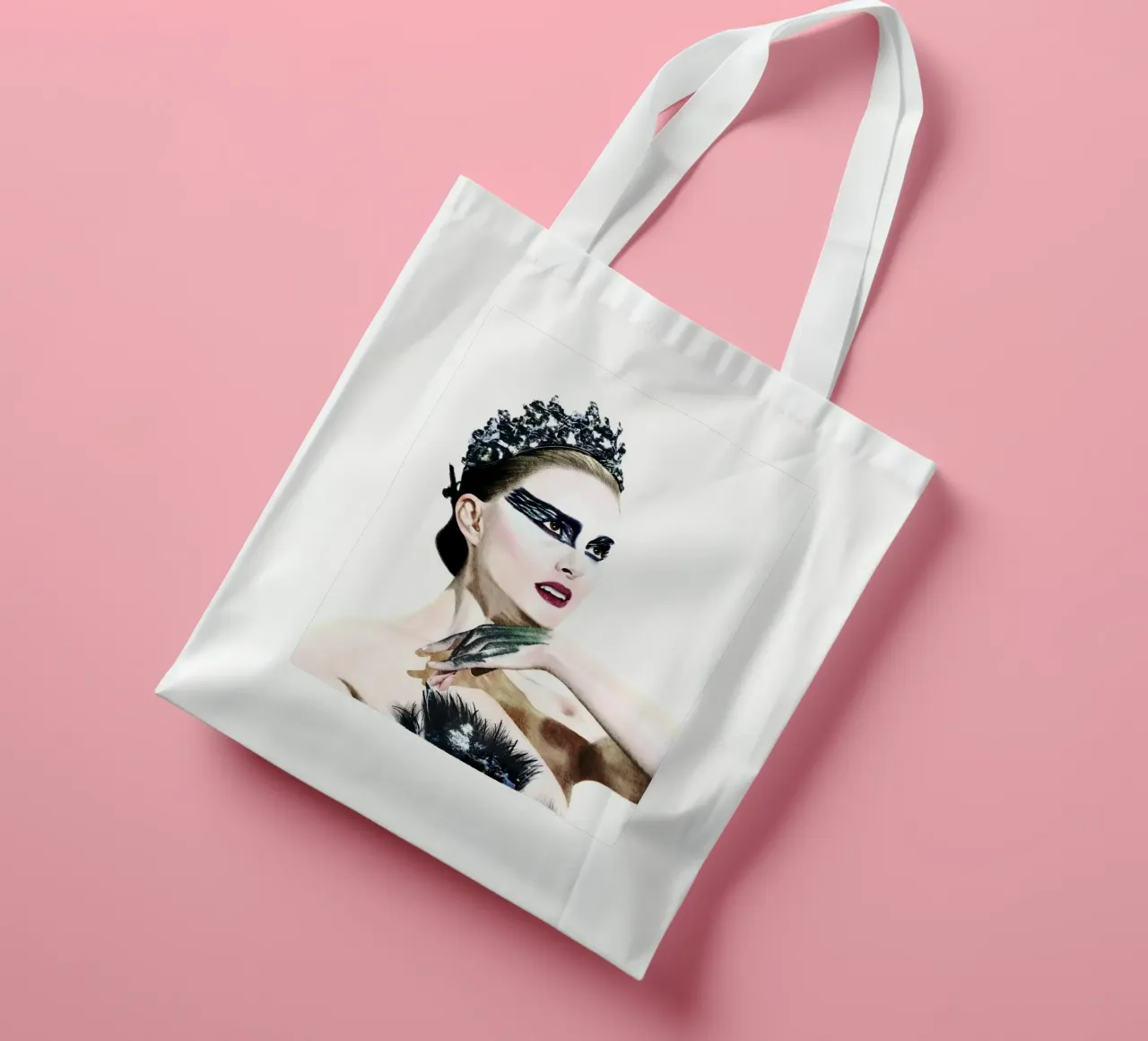 Black Swan borsa in juta da heiyoum