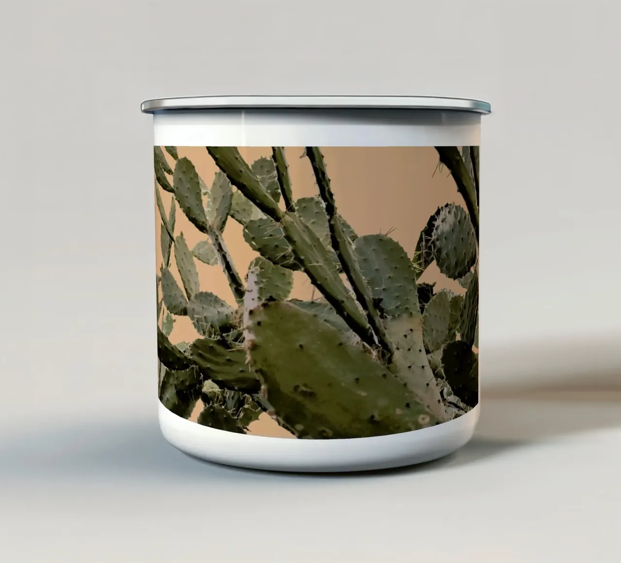 Cactus II tazza in smalto da Elena Veronese