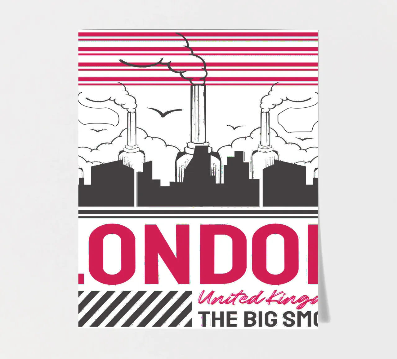 London art design sticker sheet by rivariahill