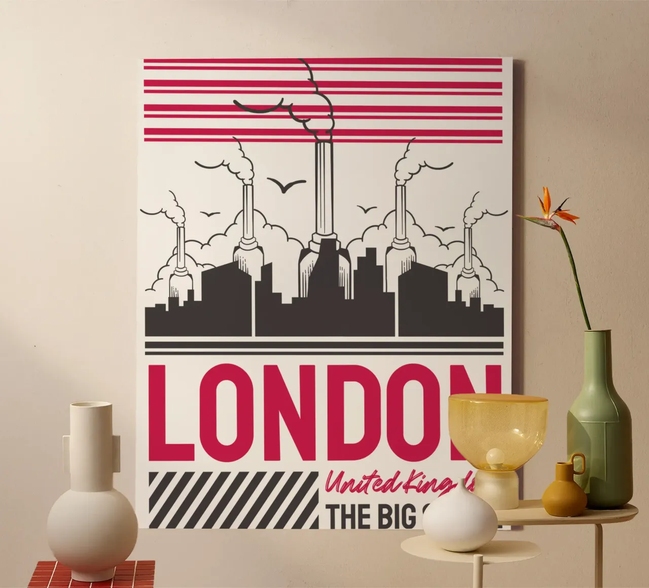 Kunstontwerp Londen canvas van rivariahill