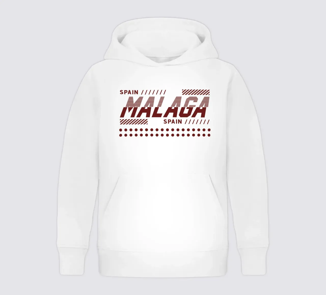 Spanien-Malaga klassisches Kunstdesign Kinder Hoodie von rivariahill