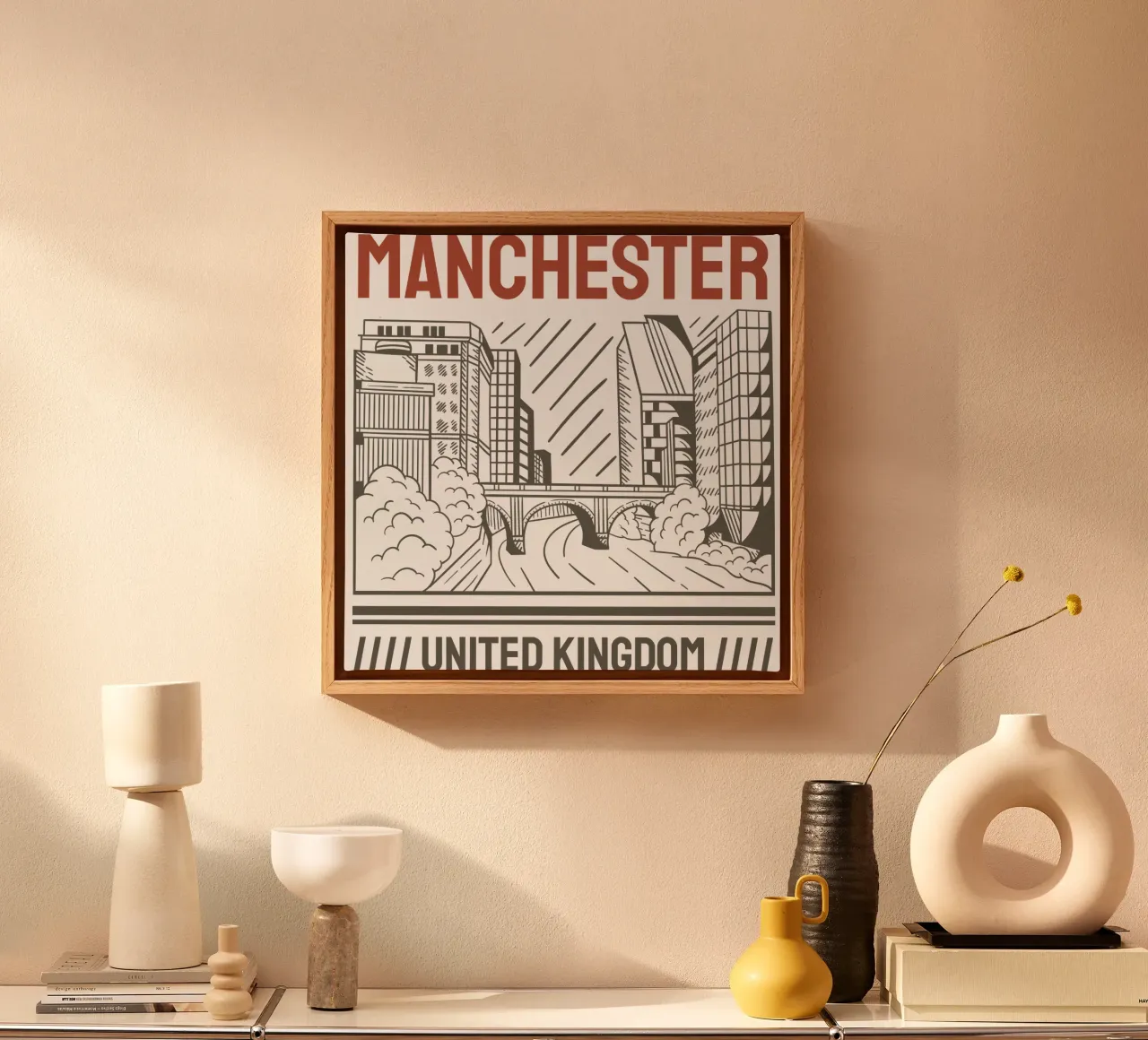 Regno Unito-Manchester design artistico classico tela con Cornice a cassetta da rivariahill