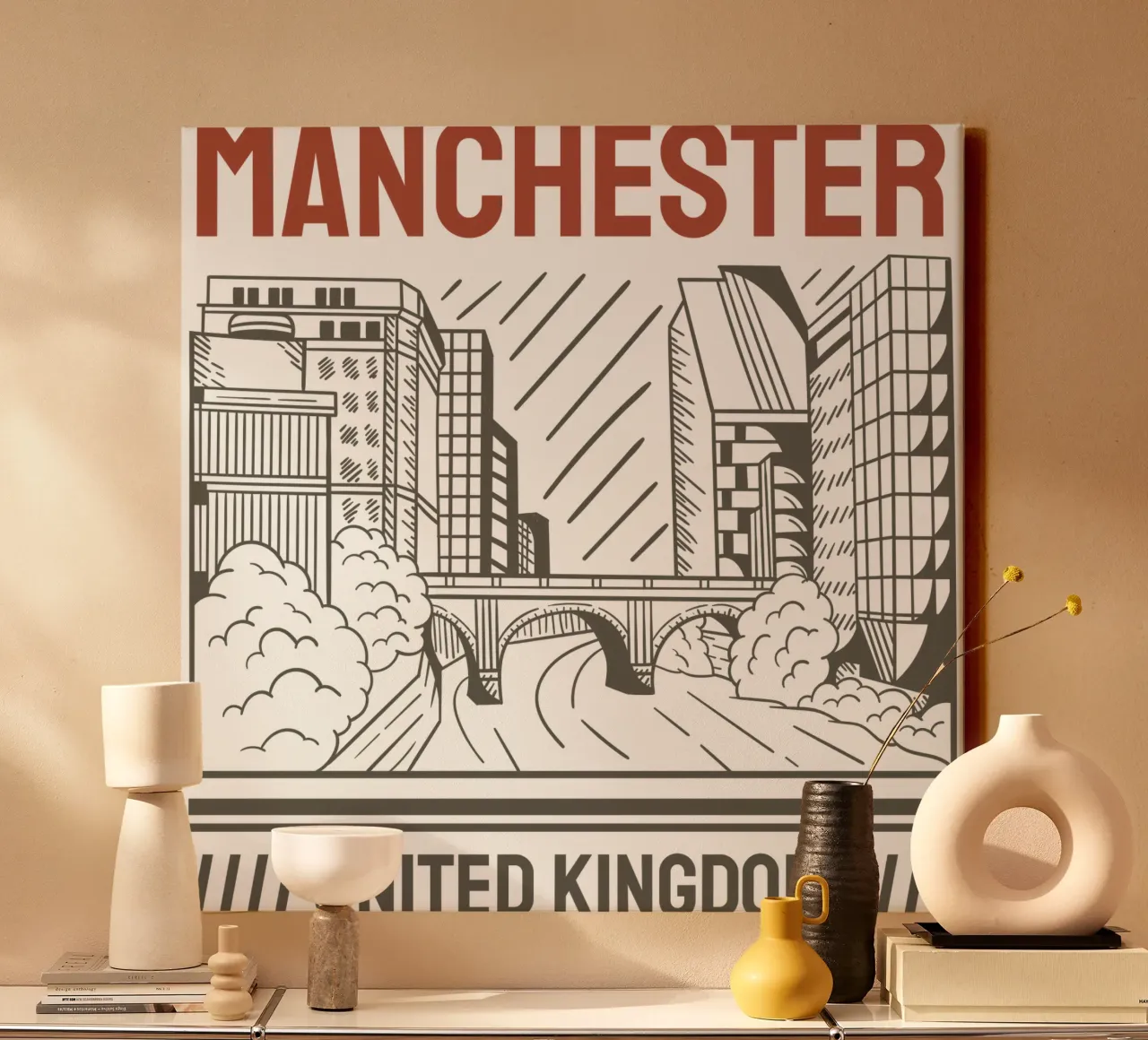 Regno Unito-Manchester design artistico classico tela con Cornice a cassetta da rivariahill