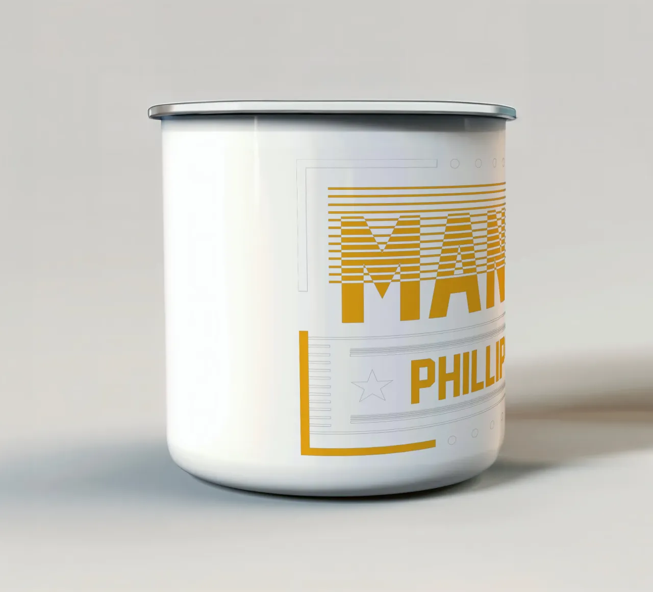 Manila-Fillipine design artistico classico tazza in smalto da rivariahill