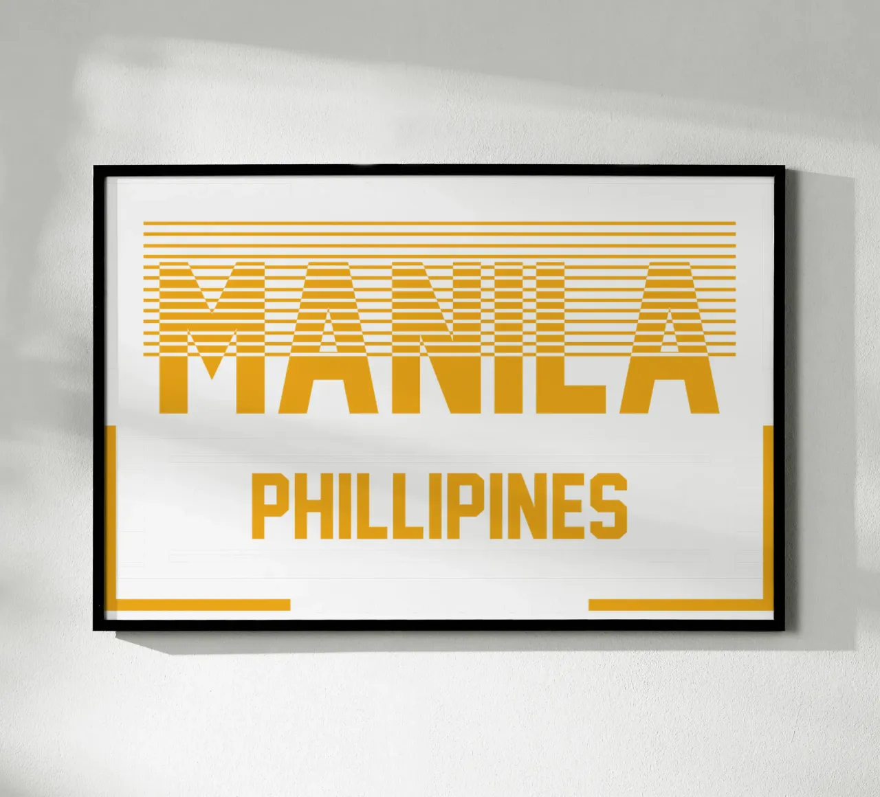 Manila-Fillipine design artistico classico poster con telaio in legno da rivariahill