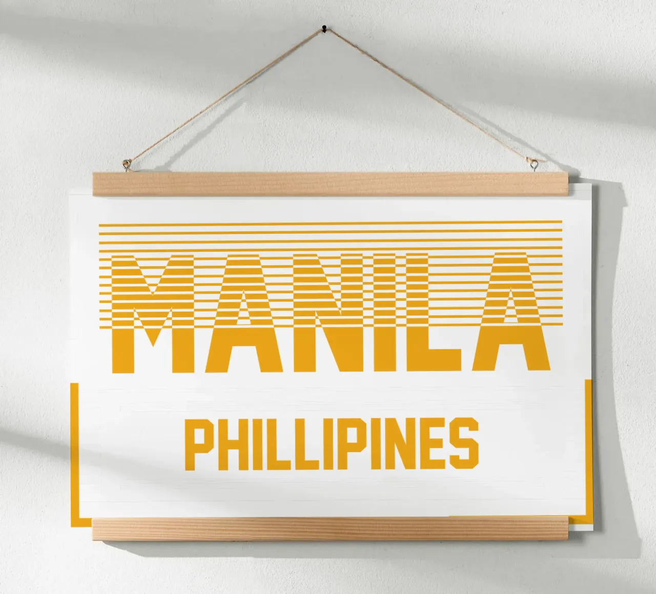 Manila-Fillipine design artistico classico poster con telaio in legno da rivariahill