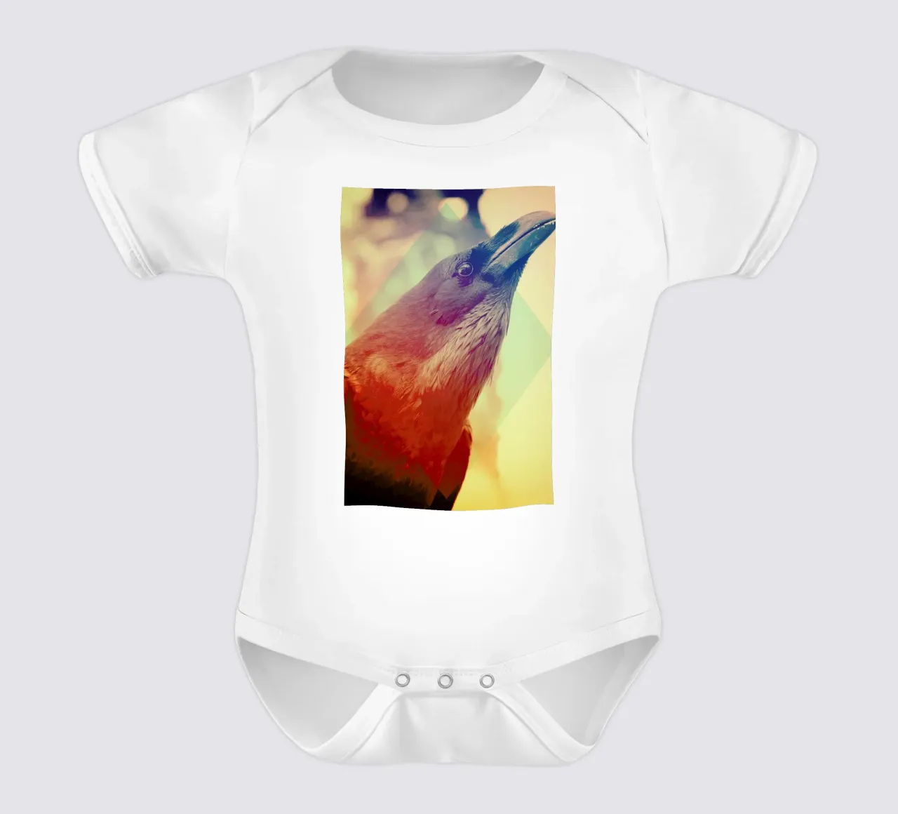 Crow Kurzarm Babybody von Victorsbeard