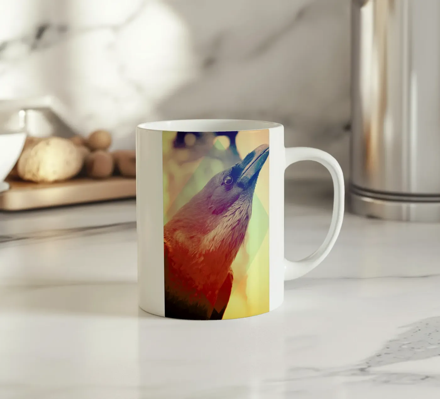 Crow ceramic mug by Victorsbeard