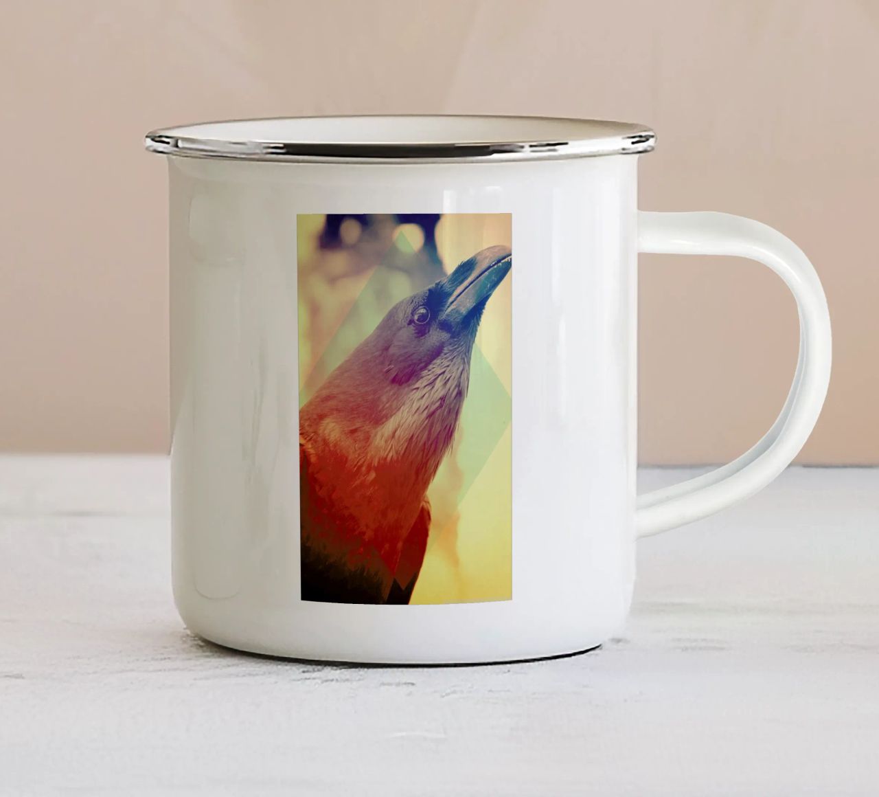 Crow tazza in smalto da Victorsbeard