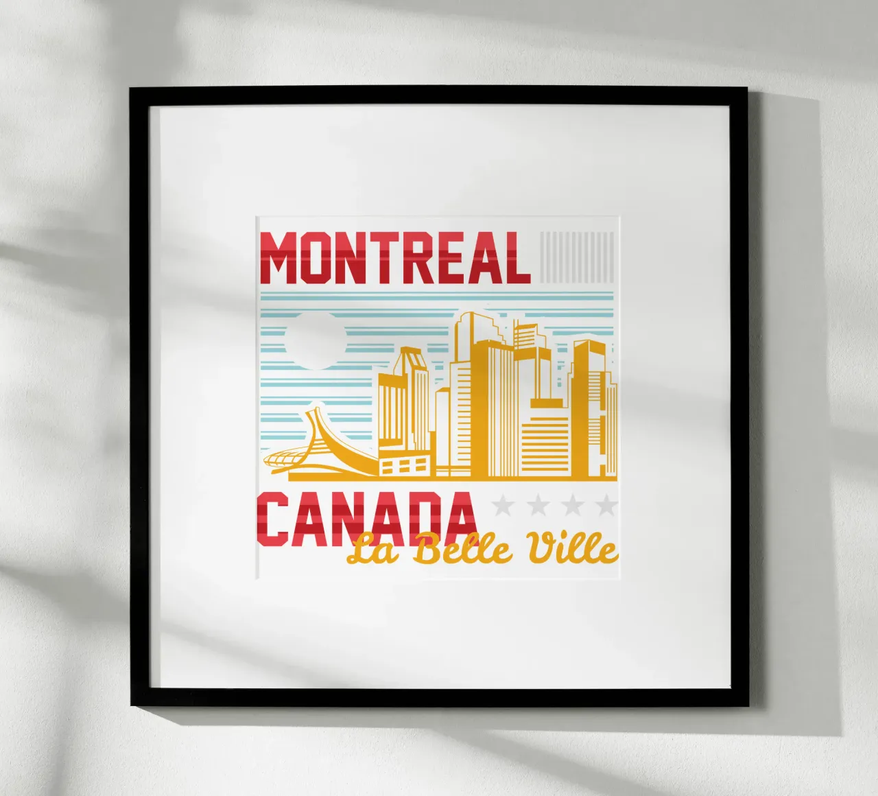 Montreal-Canada La Belle Ville design artistico classico poster da rivariahill