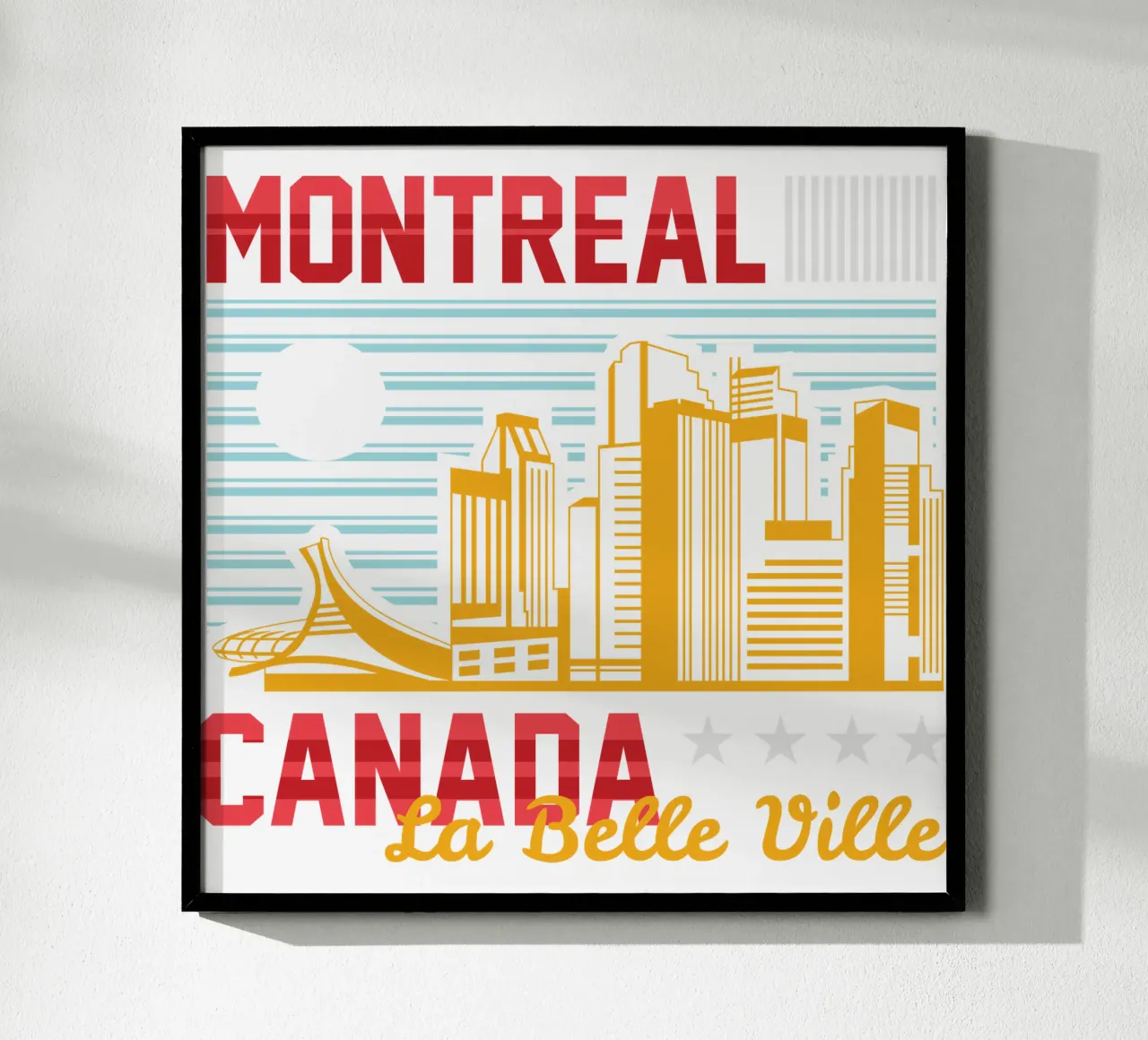 Montreal-Canada La Belle Ville design artistico classico poster da rivariahill
