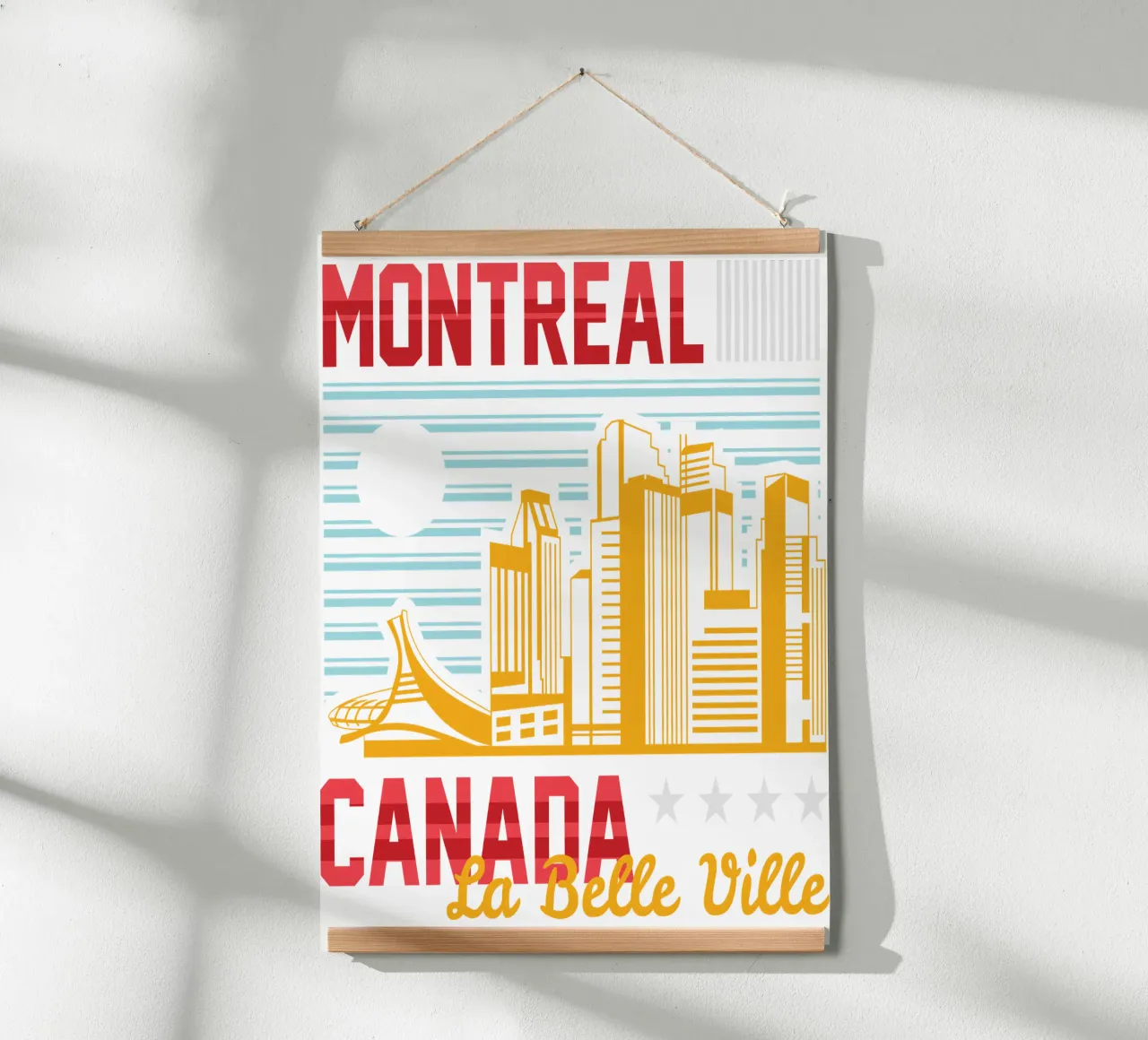 Montreal-Canada La Belle Ville design artistico classico poster da rivariahill