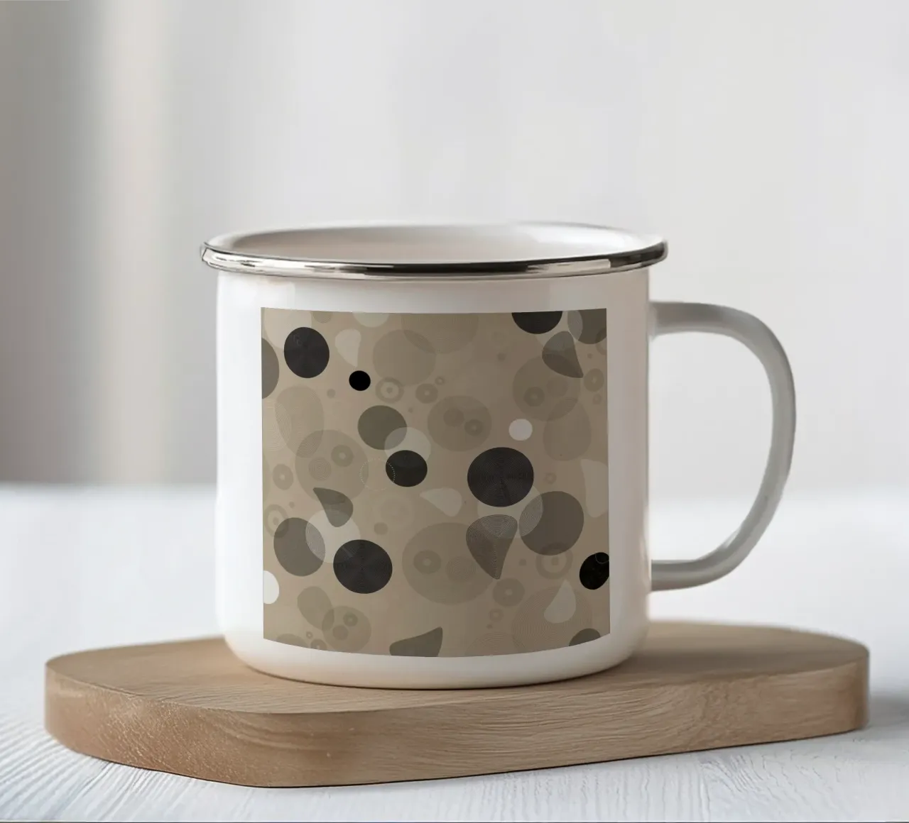 Weightless enamel mug by Angelo Cerantola