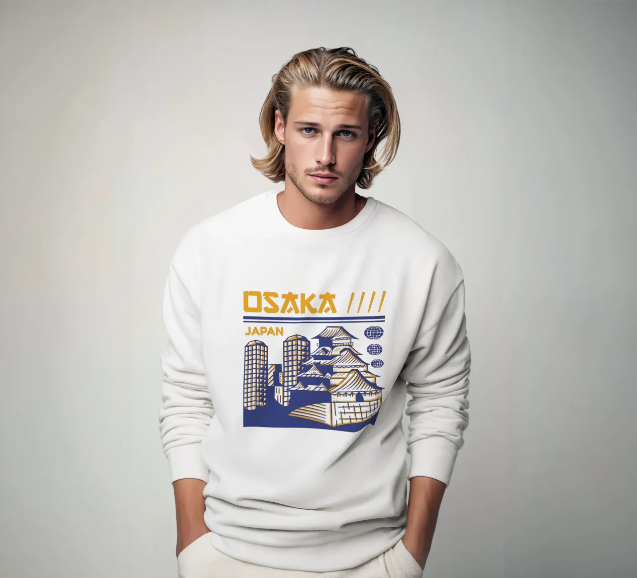 Klassiek kunstontwerp Osaka-Japan sweatshirt van rivariahill
