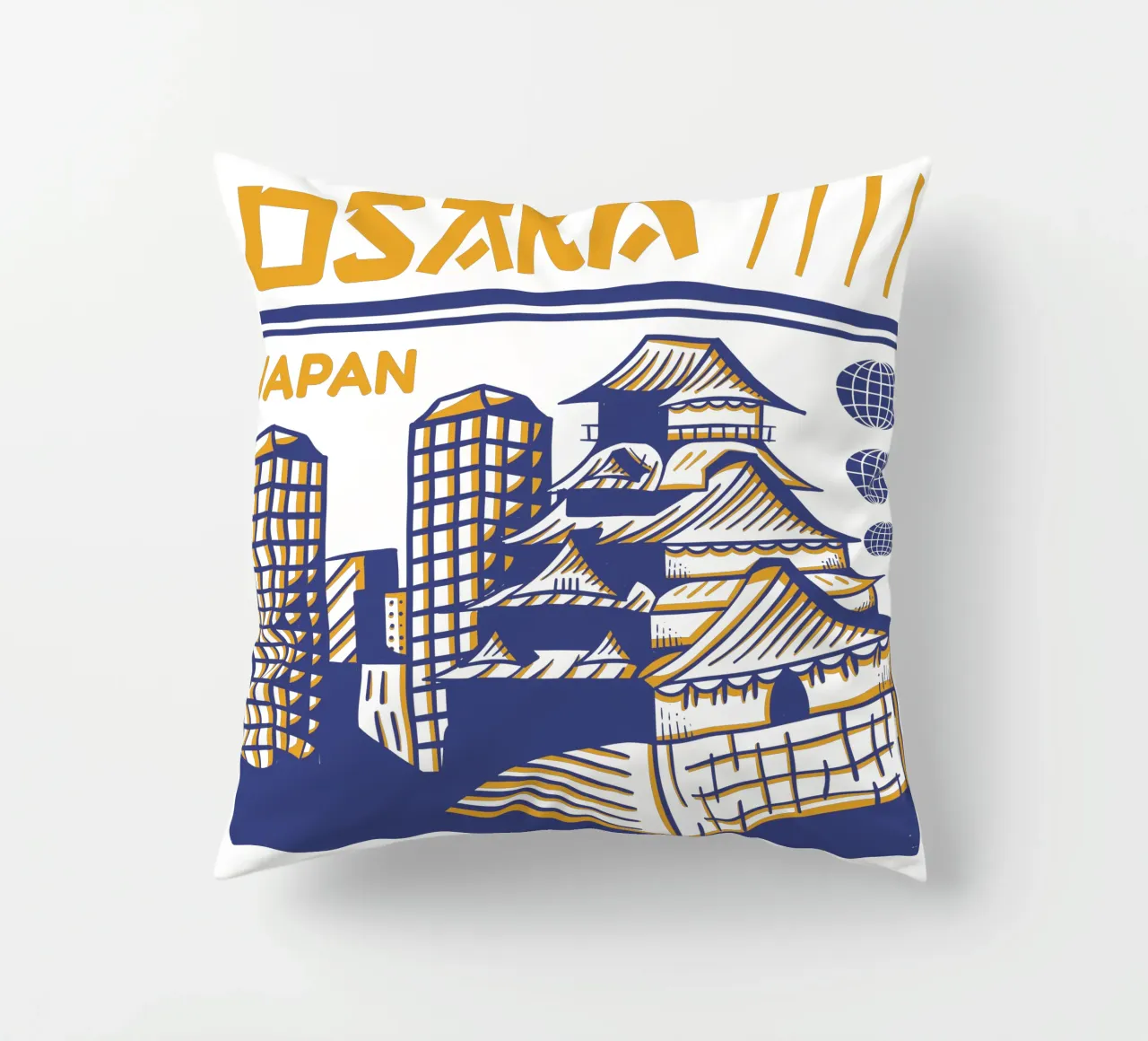 Osaka-Giappone design classico cuscino da rivariahill
