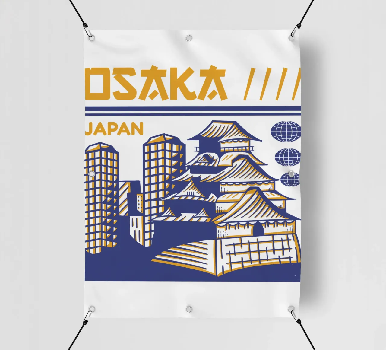 Osaka-Giappone design classico telo in pvc da rivariahill