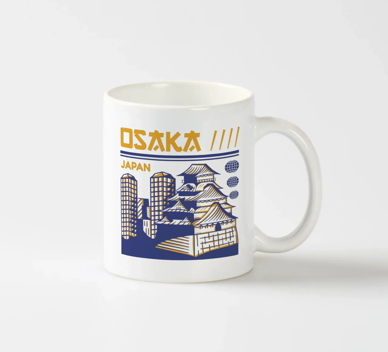 Osaka-Giappone design classico tazza in ceramica da rivariahill