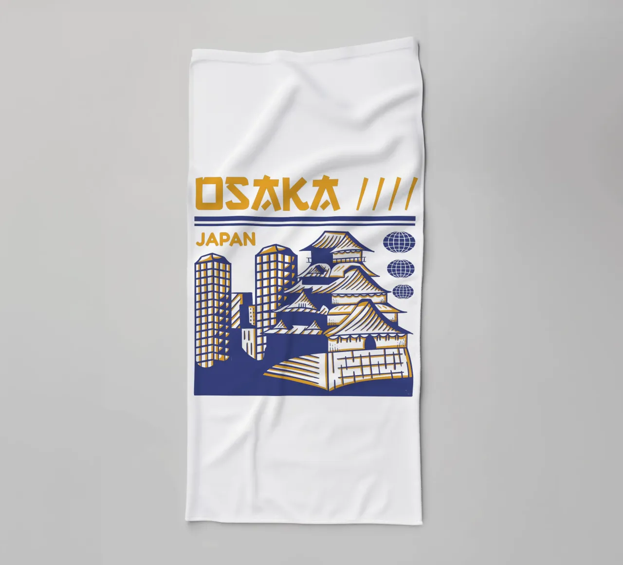 Osaka-Giappone design classico asciugamano da bagno da rivariahill