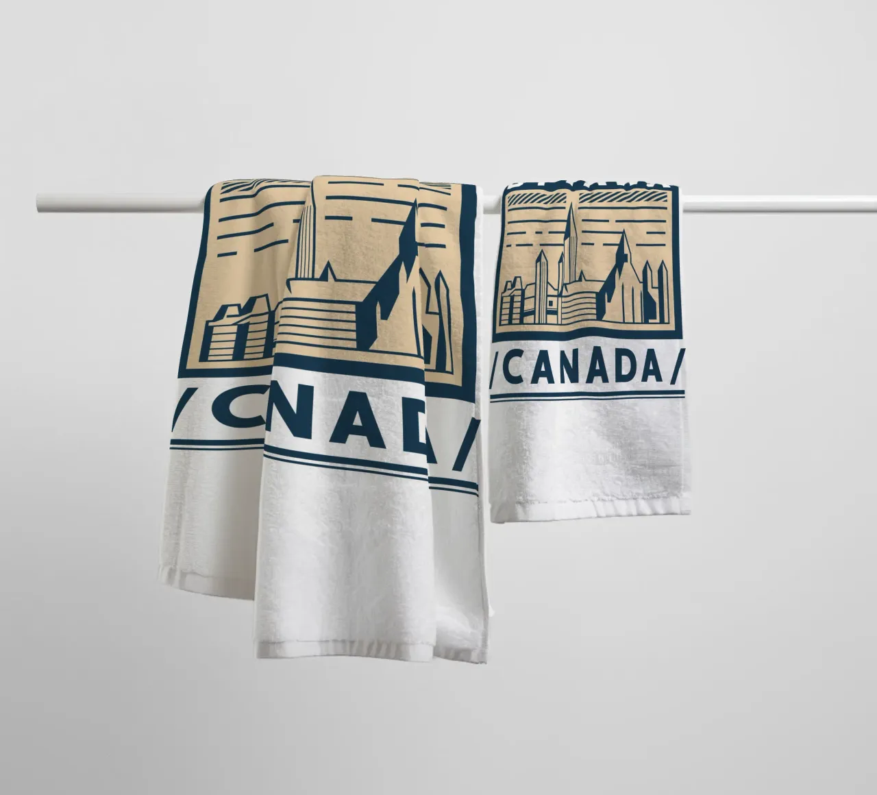 Ottawa-canada klassiek kunstontwerp badhanddoek van rivariahill