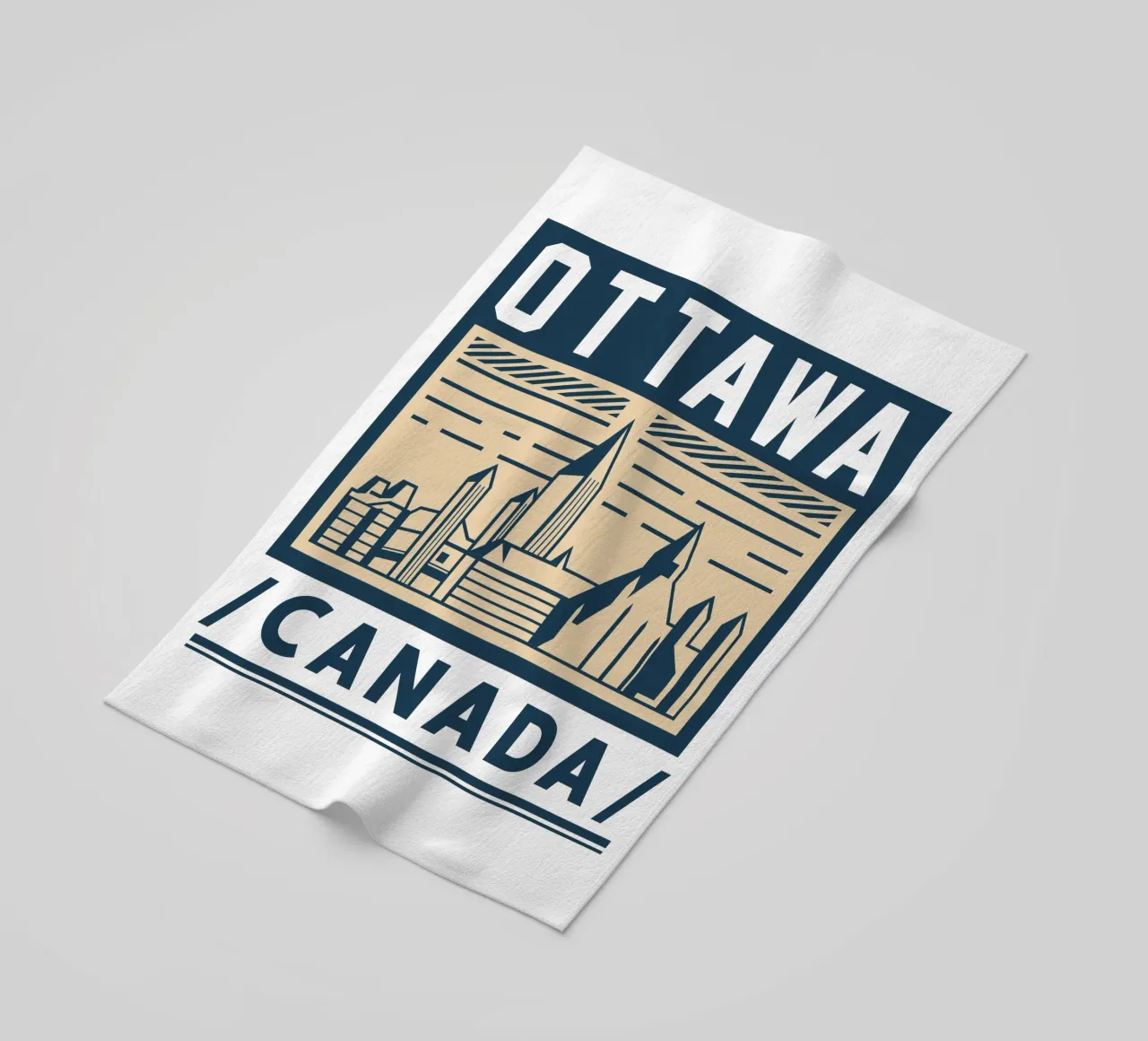 Ottawa-canada klassiek kunstontwerp strandhanddoek van rivariahill