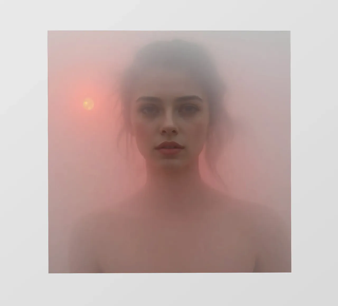 Ritratto etereo di una donna circondata dalla nebbia pellicola backlit da DesignDoodle