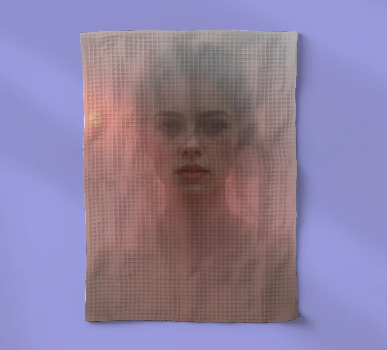 Ritratto etereo di una donna circondata dalla nebbia canovaccio da cucina da DesignDoodle