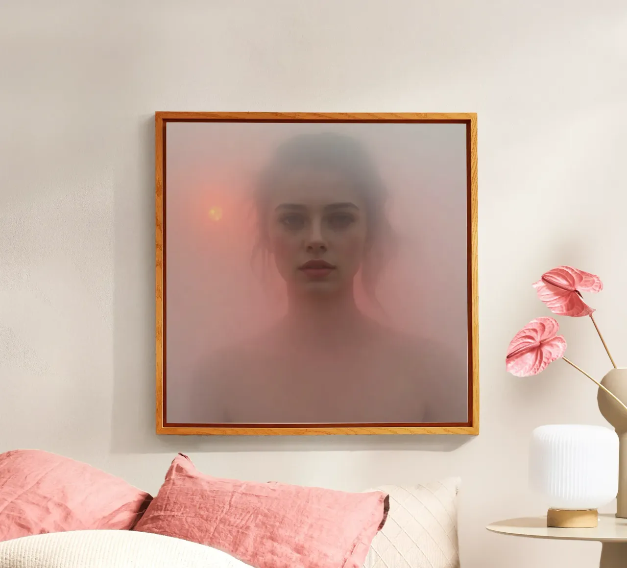 Ritratto etereo di una donna circondata dalla nebbia plexiglass da DesignDoodle