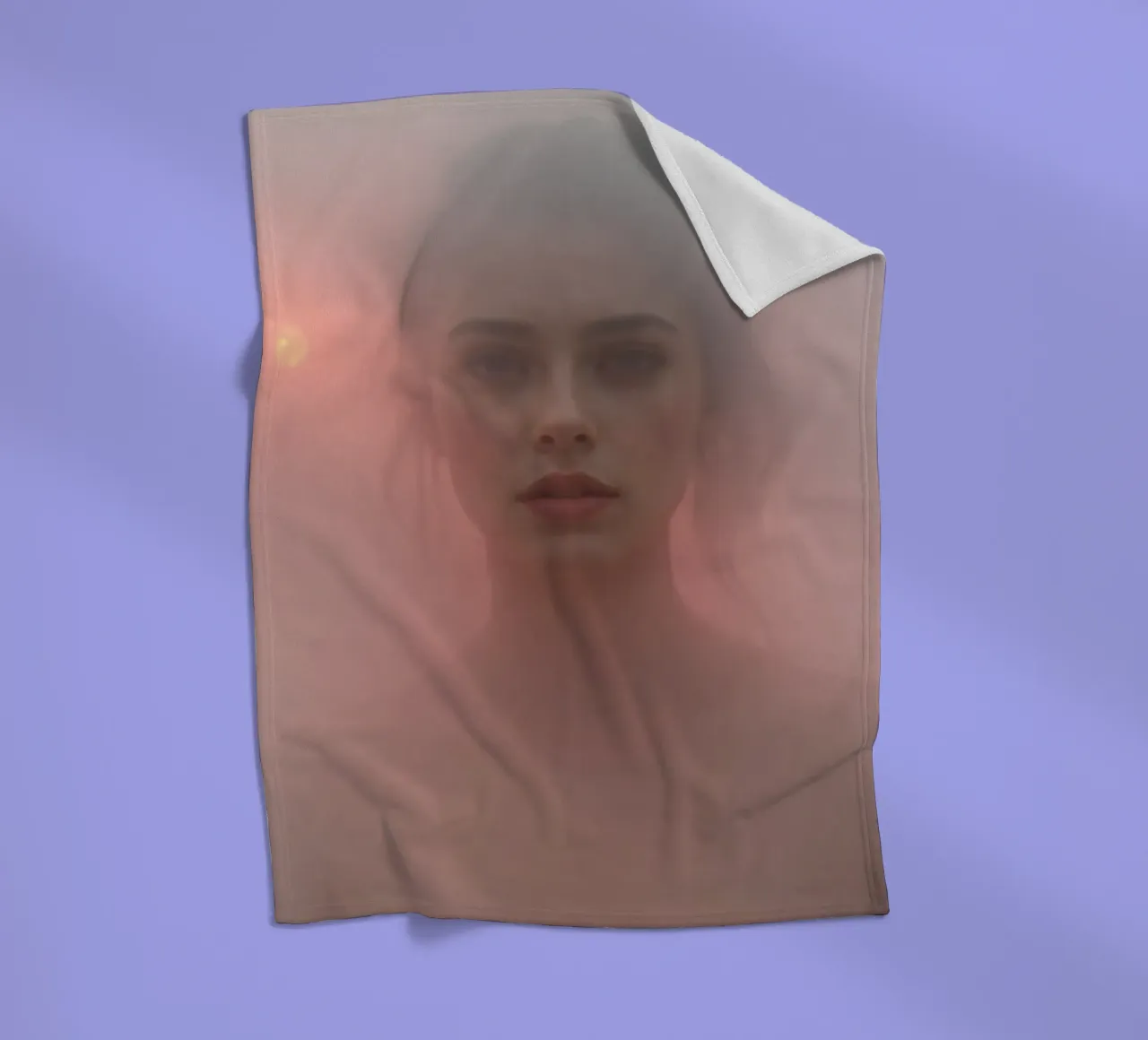 Ritratto etereo di una donna circondata dalla nebbia coperta in pile da DesignDoodle