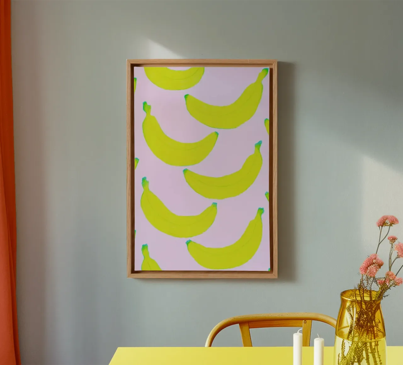 Spontaneous Bananas tela con Cornice a cassetta da Natalie Foss
