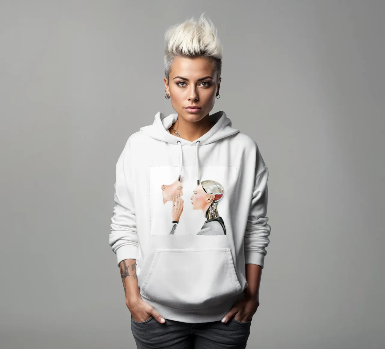 Ex Machina felpa con cappuccio da heiyoum