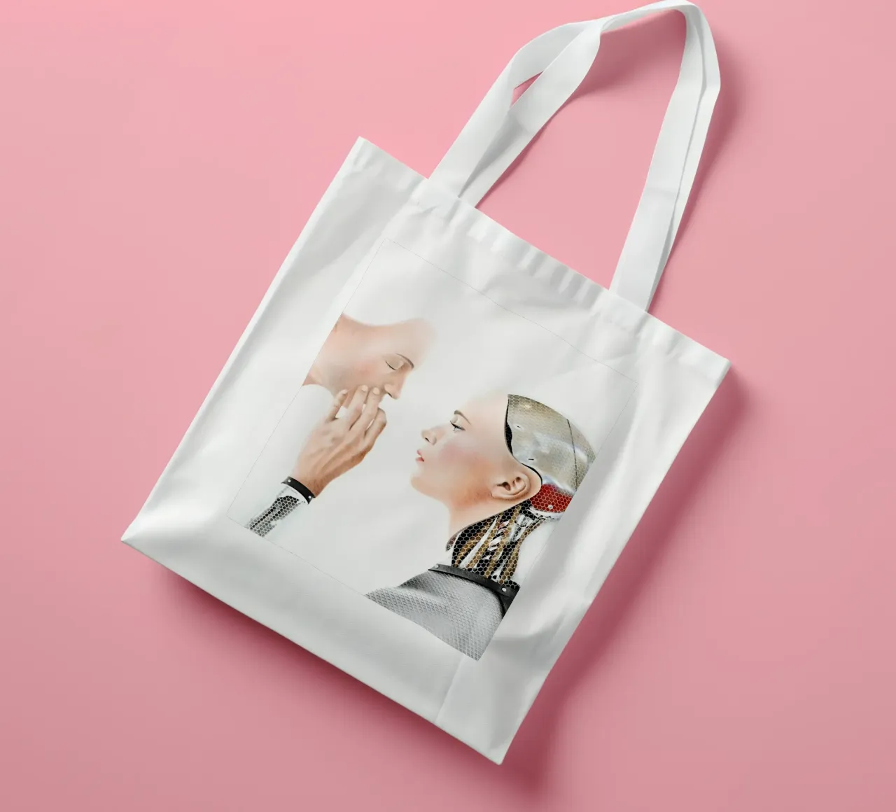 Ex Machina borsa in juta da heiyoum