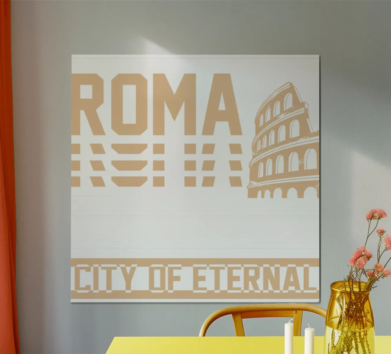 Roma-Italia città dell'eterno design artistico classico poster da rivariahill